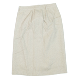 Womens Pencil Skirt Beige Knee Length S