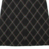 Womens A-Line Skirt Black Knee Length Wool Check S