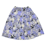 Womens Flare Skirt Purple Midi Floral M