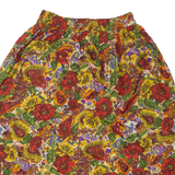 Womens Flare Skirt Red Midi Floral L