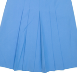 Womens Pleated Skirt Blue Midi S