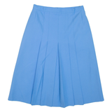 Womens Pleated Skirt Blue Midi S