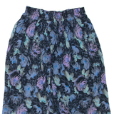 Womens Flare Skirt Blue Midi Floral M