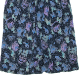 Womens Flare Skirt Blue Midi Floral M