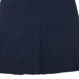 Womens Pleated Skirt Blue Knee Length M