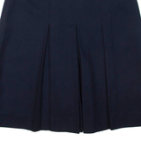 Womens Pleated Skirt Blue Knee Length M