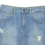 GUESS Womens Mini Skirt Blue Short Denim S