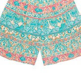 TAN JAY Womens Chino Shorts Blue 90s Crazy Pattern M W28