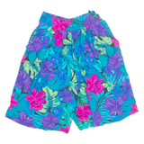 BOBBY BROOKS Womens Chino Shorts Blue 90s Floral S W24