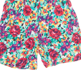 LEE WINTER Womens Chino Shorts Blue 90s Floral M W28