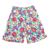 LEE WINTER Womens Chino Shorts Blue 90s Floral M W28