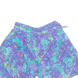 Womens Chino Shorts Blue 90s Floral M W30