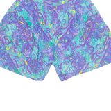 Womens Chino Shorts Blue 90s Floral M W30