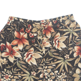 ANALOGY Womens Chino Shorts Black 90s Floral XL W34