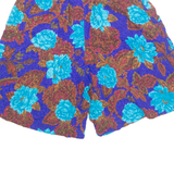 NORTON MCNAUGHJTON Womens Chino Shorts Brown 90s Floral S W26