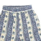 SOLUTIONS Womens Chino Shorts Blue 90s Crazy Pattern S W26