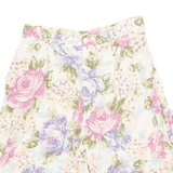 TOFFS Womens Chino Shorts Cream 90s Floral M W29