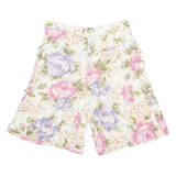 TOFFS Womens Chino Shorts Cream 90s Floral M W29