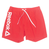 REEBOK Lined Mens Swimming Shorts Red L W32