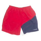 TOMMY HILFIGER Mesh Lined Mens Swimming Shorts Red Colourblock XL W30