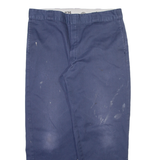 DICKIES 874 Workwear Mens Trousers Blue Regular Straight W36 L28
