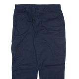 DICKIES Cargo Mens Trousers Blue Relaxed Straight W36 L28