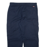 DICKIES Cargo Mens Trousers Blue Relaxed Straight W36 L28