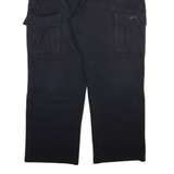 ZARA Cargo Mens Trousers Black Relaxed Straight W35 L27