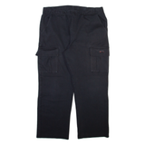 ZARA Cargo Mens Trousers Black Relaxed Straight W35 L27