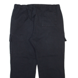 ZARA Cargo Mens Trousers Black Relaxed Straight W35 L27