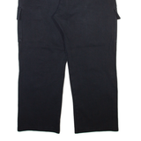 ZARA Cargo Mens Trousers Black Relaxed Straight W35 L27
