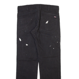 DICKIES Mens Trousers Black Regular Straight W32 L32