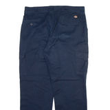 DICKIES Cargo Mens Trousers Blue Regular Straight W36 L31