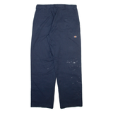 DICKIES Mens Trousers Blue Regular Straight W34 L31
