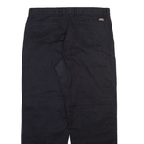 DICKIES Mens Trousers Black Regular Straight W36 L30