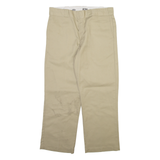 DICKIES 874 Workwear Mens Trousers Beige Regular Straight W34 L27