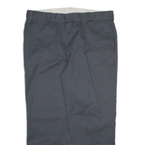 DICKIES Mens Trousers Grey Regular Straight W42 L30