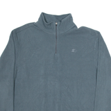STARTER Mens Fleece Grey 1/4 Zip Tight Knit L