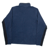 THE NORTH FACE Mens Fleece Blue 1/4 Zip Tight Knit L