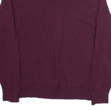 CHAPS Mens Jumper Maroon Button Neck Tight Knit XL