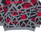 SWEET BABY JANE Womens Patterned Jumper Grey Crazy Pattern Tight Knit M