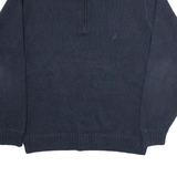 NAUTICA Mens Jumper Black 1/4 Zip Tight Knit L