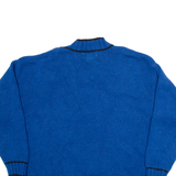 CYNTHIA Womens Patterned Jumper Blue Floral Tight Knit 2XL