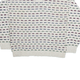 TOWNCRAFT Mens Patterned Jumper Beige Geometric Tight Knit L
