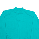 DIVERSITY Womens Jumper Green 1/4 Zip Tight Knit L