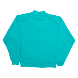 DIVERSITY Womens Jumper Green 1/4 Zip Tight Knit L