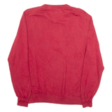 TOMMY HILFIGER Mens Jumper Red V-Neck Tight Knit XL