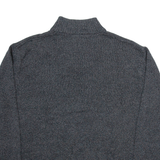 CHAPS Mens Jumper Grey Button Neck Tight Knit 2XL