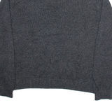 CHAPS Mens Jumper Grey Button Neck Tight Knit 2XL