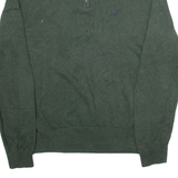 NAUTICA Mens Jumper Green 1/4 Zip Tight Knit M